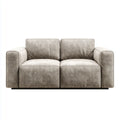 Divano 2 posti grigio tortora in poliestere forma rettangolare 180 x 95 x 85 cm