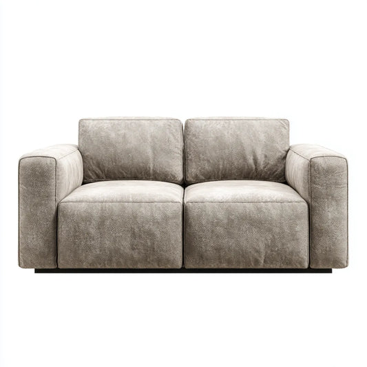 Divano 2 posti grigio tortora in poliestere forma rettangolare 180 x 95 x 85 cm