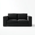 Divano 2 posti nero in poliestere forma rettangolare 160 x 90 x 85 cm