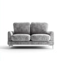 Divano 2 posti grigio 160 x 90 x 85 cm velluto a coste in poliestere rettangolare