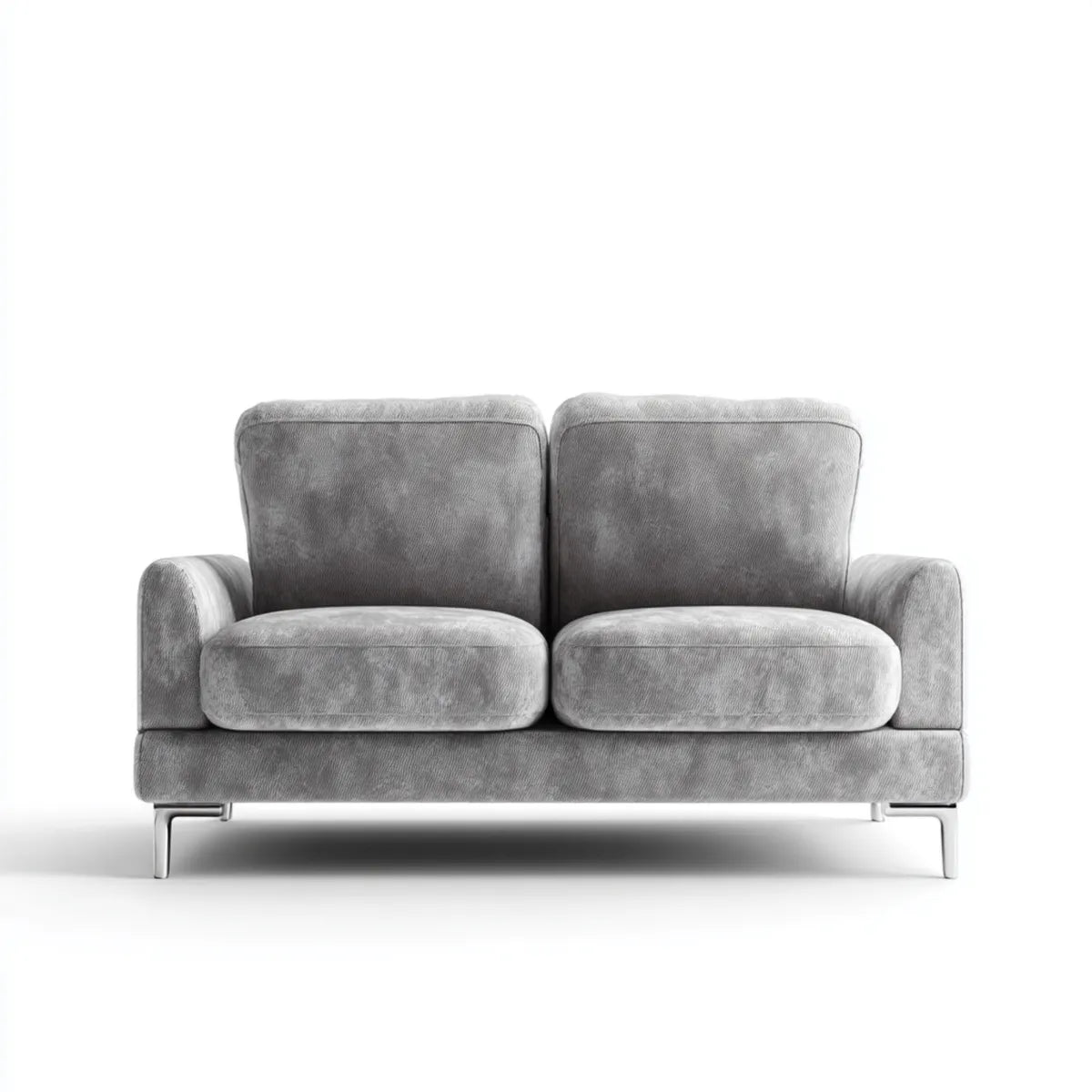 Divano 2 posti grigio 160 x 90 x 85 cm velluto a coste in poliestere rettangolare